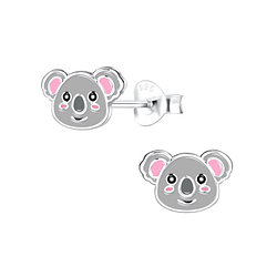 Wholesale Sterling Silver Koala Ear Studs - JD13440