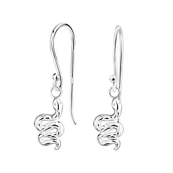 Wholesale Sterling Silver Snake Earrings - JD15464