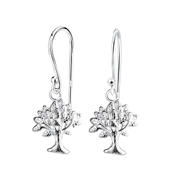 Wholesale Sterling Silver Tree Of Life Earrings - JD15516