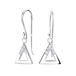 Wholesale Sterling Silver Triangle Earrings - JD15505