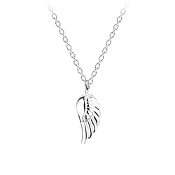 Wholesale Sterling Silver Wing Necklace - JD15764