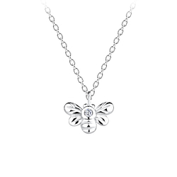 Wholesale Sterling Silver Bee Necklace - JD16448