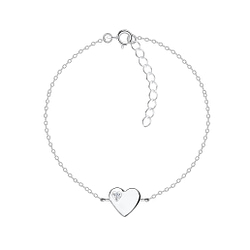 Wholesale Sterling Silver Heart Bracelet - JD16437