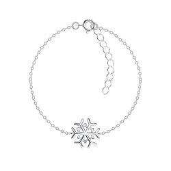 Wholesale Sterling Silver Snowflake Bracelet - JD16327