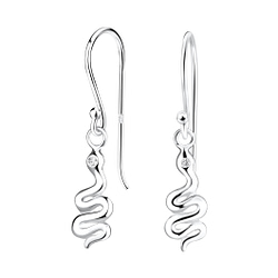 Wholesale Sterling Silver Snake Earrings - JD16349