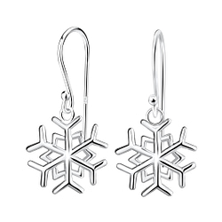 Wholesale Sterling Silver Snowflake Earrings - JD16331