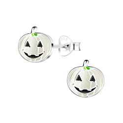 Wholesale Sterling Silver Pumpkin Ear Studs - JD16245