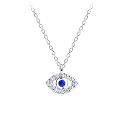Wholesale Sterling Silver Evil Eye Necklace - JD16341