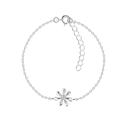 Wholesale Sterling Silver Flower Bracelet - JD16334