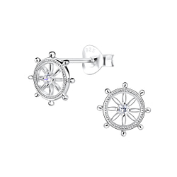 Wholesale Sterling Silver Wheel Ear Studs - JD9774