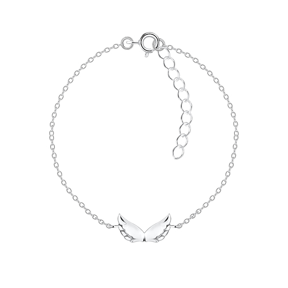 Wholesale Sterling Silver Wing Bracelet - JD16323